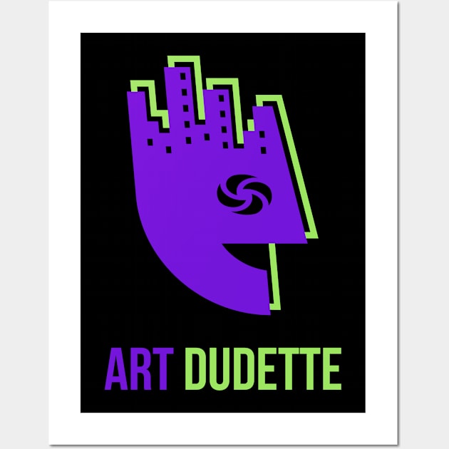 Art Dudette In Purple And Lime Wall Art by yourartdude